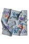 Ice Blue Purple Twill Scarf Black Series 90x90 Cm With Scarf Hanger And Gift Set