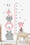 Cute Friends Height Measurer Kids Room Wall Sticker