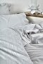 Feris King Size Duvet Cover Set 100% Organic Cotton Percale Brodeli Gray 220X240 cm - 2