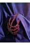 Burgundy double comb hair accessory - 2