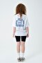 Eazy White Cloud Unisex Extra Oversize Printed Short Sleeve T-shirt - 2