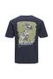 12205878_jorflows Tee Ss Crew Neck Crew Neck Relaxed Printed Navy Blue Men's T-shir - 2