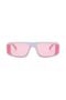 Lunar Pink Bone Frame Rectangular Vintage Retro Unisex Sunglasses - 2