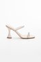 Women's Goblet Heeled Slippers Tan Patent Leather - 3