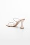 Women's Goblet Heeled Slippers Tan Patent Leather - 6