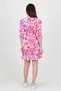 Women's Pink V Neck Lacing Detail Floral Mini Dress Nb10029 - 6