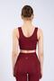 Snc Women's Claret Red Crop Sports Bustier - 4