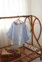 Baby 4 Layer Muslin Poncho Bathrobe 100% Organic Cotton Baby Blue