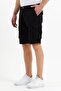 Men's Cotton Bermuda Cargo Multi-Pocket Black Shorts - 5
