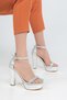 Women's High Platform Stone Heeled Shoes