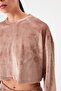 Crop Blouse Jogger Velvet Tracksuit Set - 4