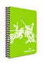 Vibrant Colors1 Spiral A4(21X29.7Cm) Pp(Plastic)Cover 120 Yp Unlined Notebook 1 Piece