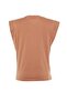 Salmon 100% Cotton Wadding Look Basic Crew Neck Knitted T-Shirt TWOSS20TS0021 - 8