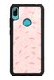 Glossy Phone Case for Huawei Y6 (2019) with Powder Leaf Design