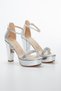 Women's High Platform Stone Heeled Shoes - 3