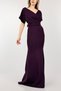 Stylish Lycra Scuba Fabric Fish Cut Belted Long Evening Dress and Graduation Dress 686 582099 - 3