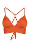 Turuncu Dokulu Üçgen Push Uplı Bikini Üstü TBESS21BU0010 - 6