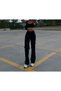Alvin Lycra Women's Black High Waist Wide Leg Denim Jeans Palazzo Pants - 2