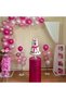 50 Pieces - Balloon Chain Set (Dried Rose - Fuchsia - Pink - Transparent Balloon)