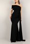 Flexible Fabric One Shoulder Side Train Detailed Mermaid Cut Evening Dress and Graduation Dress 582108 684 - 4