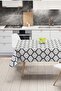 Black and White Ogea Patterned Decorative Tablecloth - 2