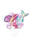 Mermaid Balloon Set of 7 (Mermaid Seashell Number Balloon and Sequin Transparent Balloon Bouquet)