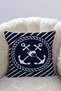Digital Printed Modern Pillow Cushion Cover with Anchor Pattern on Colorful Floor - 2