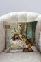 Women with Ottoman Motifs Oil Paint Patterned Digital Printed Decorative Modern Pillow Throw Pillow Case - 2