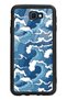Glossy Phone Case for Samsung J7 Prime Blue Wave Design