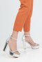 Women's High Platform Stone Heeled Shoes - 2