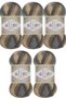 Diva Shiny Mercerized Summer Spring Knitting Yarn No:3307 (5 Pieces)