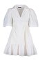 White Skater/Belt Opening Embroidery Mini Lined Woven Dress TWOSS21EL3680 - 6