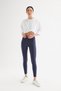 Women's Navy Blue Push Up Leggings - 2