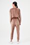 Crop Blouse Jogger Velvet Tracksuit Set - 5