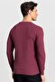 Men's Slim Fit Narrow Cut Crew Neck Self Patterned Sweater - 4