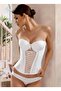 Lejardin Women's White Bustier Bra (New Bride Bustier - Bralet)