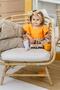Girl's Orange Patterned Salopet Bandana Orange Socks Set of 3 - 3