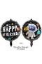 8-Piece Space Themed Astronaut Foil Balloon Set 3 Years Old Silver Number Transparent Sequin and Chrome Balloon - 5