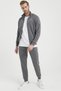 Men's Anthracite Cotton Tracksuit Set - 3