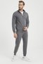Men's Anthracite Cotton Tracksuit Set - 9