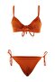 Kahverengi Tünelli Balconette Kaplı Brazilian Düşük Bel Bikini Takımı TBESS22BT0021 - 6