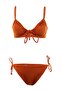 Kahverengi Tünelli Balconette Kaplı Brazilian Düşük Bel Bikini Takımı TBESS22BT0021 - 4
