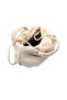 Women's Cream Knitted Handle Soft Leather Shoulder Bag - 7