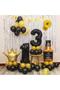 Gold Number Balloon Welcome Set 8 Number Balloon with Black Gold Colors and Gold Crown - 5