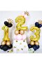 Gold Number Balloon Welcome Set 6 Year Old Black Gold Colors 6 Number Balloon with Gold Crown - 4