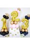 Gold Number Balloon Welcome Set 2 Year Old Black Gold Colors Gold Crowned 2 Number Balloon - 6