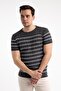 63000 Striped Men's Knitwear T-Shirt - 5