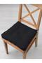 4-Piece Combination Fluffy Square Chair Cushion 40×40cm Black-beige - 2