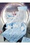 70x110 Baby Sleeping Set with Mosquito Net and Moon Pattern 12 Pieces Compatible with Park Cribs (crib Not Included)
