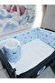 70x110 Baby Sleeping Set with Mosquito Net and Moon Pattern 12 Pieces Compatible with Park Cribs (crib Not Included) - 4